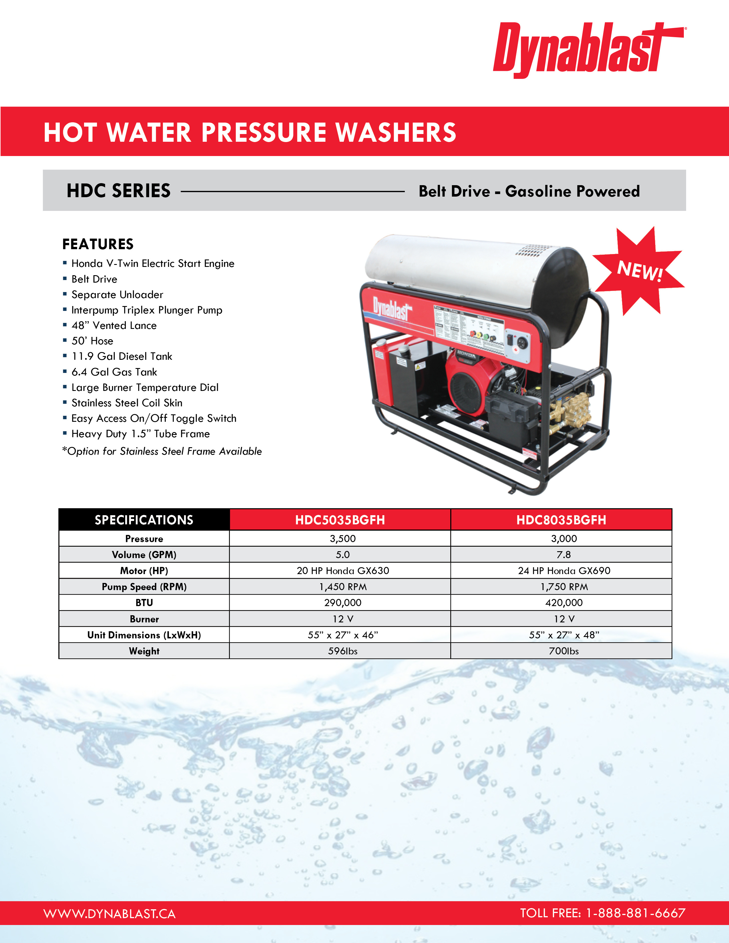 Dynablast HDC5035BGFH Hot Water Pressure Washer